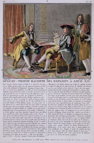 Duguay-Trouin recounting his naval exploits to Louis XIV, engraved by Madame de Cernel by Antoine Louis Francois Sergent Marceau
